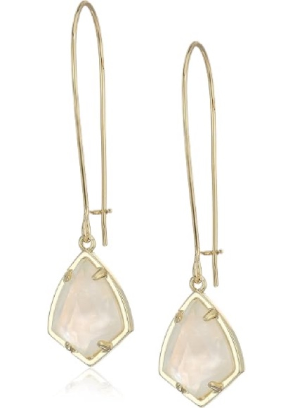 Kendra Scott Corinne Gold Clear Crystal Dangle Earrings